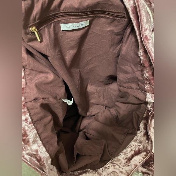 Tabitha Webb Pink Crushed Velvet Tote Bag - Picture 5 of 6